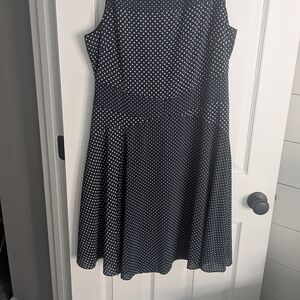 The Limited Black and White Dotted Midi Dress